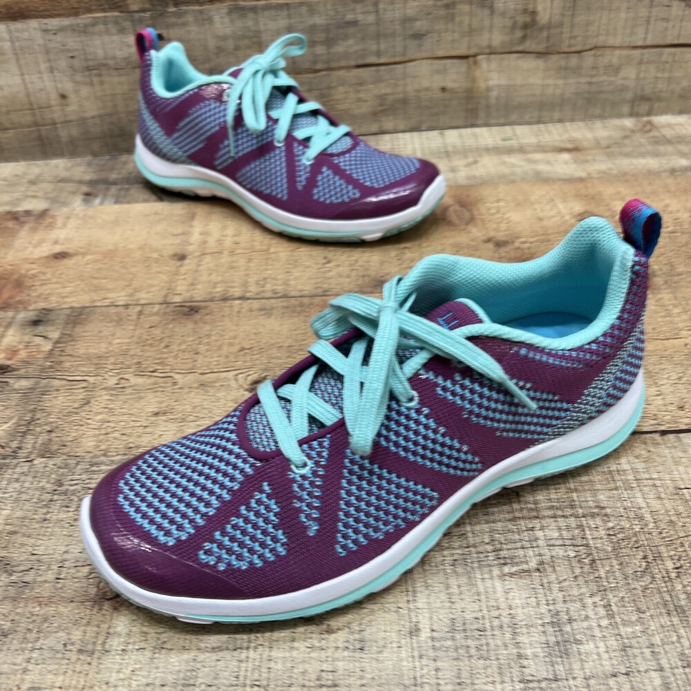 LL Bean Youth Girls Big Kids Athletic Walking Shoes Purple/Blue Size 5 GREAT!